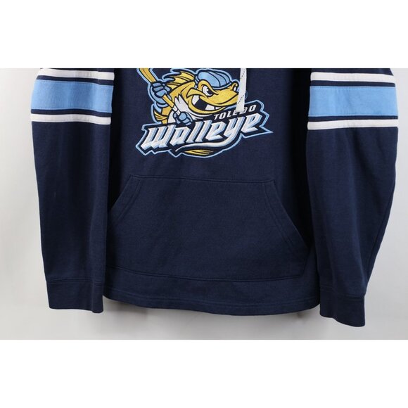 Vtg Y2K Mens Medium Minor League Toledo Walleye Hockey Jersey Hoodie Sweatshirt - Picture 3 of 16